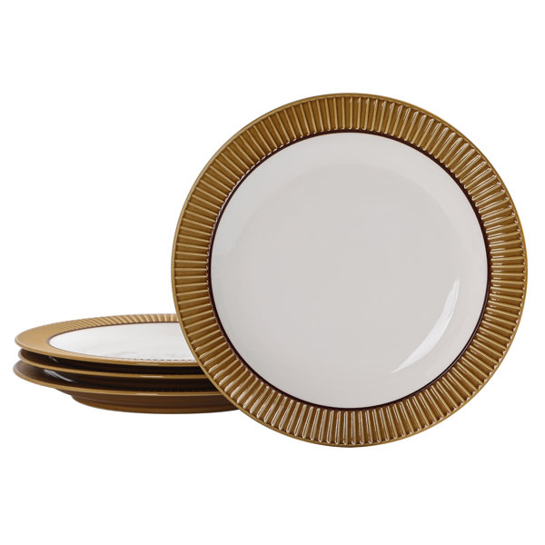 Wrought Studio™ Helios Yellow Dinner Plates Set, Set Of 4, 10.75 Inch